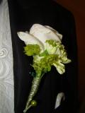 Zeleno bílá svatební kytice